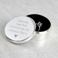 Personalised Silver Ring Box