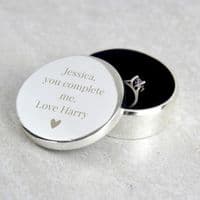 Personalised Silver Ring Box