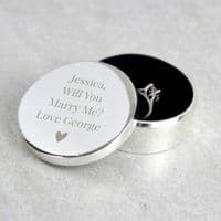 Personalised Silver Ring Box