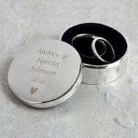 Personalised Silver Ring Box