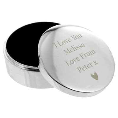 Personalised Silver Ring Box