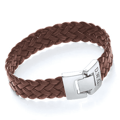 Personalised Soft Brown Leather Bracelet