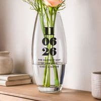 Personalised Special Date Glass Bullet Vase