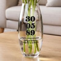 Personalised Special Date Glass Bullet Vase