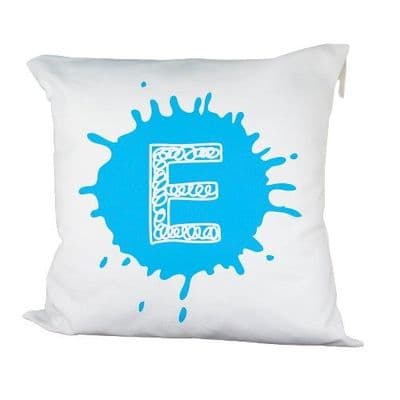 Personalised Splatter Initial Cushion Cover