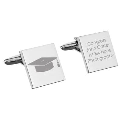 Personalised Square Graduation Cufflinks