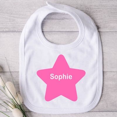 Personalised Star Baby Bib