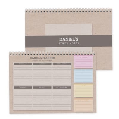 Personalised Study  Notes A4 Desk Planner