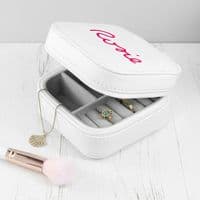 Personalised Summer Style White Jewellery Case