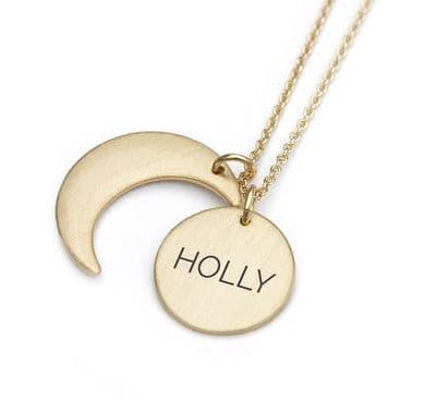 Personalised Sun And Moon Necklace