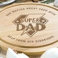 Personalised Super Dad Chopping Board