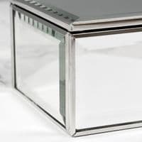 Personalised Swirl And Heart Mirrored Jewellery Box