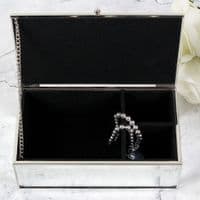 Personalised Swirl And Heart Mirrored Jewellery Box