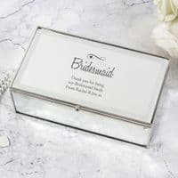 Personalised Swirl And Heart Mirrored Jewellery Box