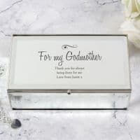 Personalised Swirl And Heart Mirrored Jewellery Box