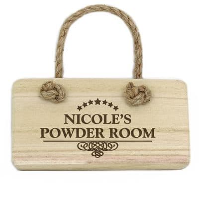 Personalised Swirl & Star Decorative Wooden Sign