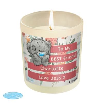 Personalised Tatty Teddy Floral Vanilla Scented Jar Candle