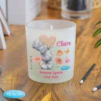 Personalised Tatty Teddy Flowery Jar Candle