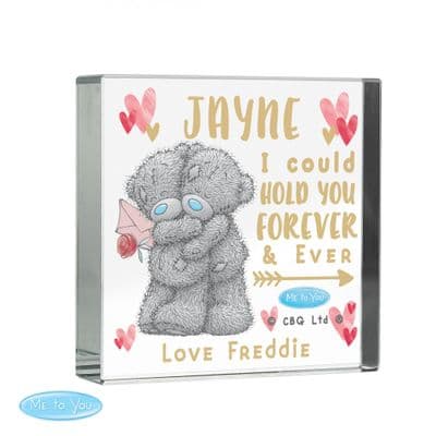 Personalised Tatty Teddy Hold You Forever Crystal Token