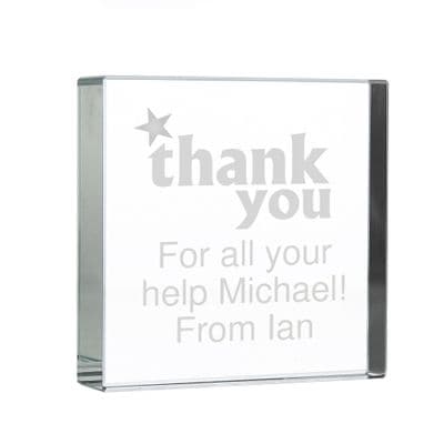 Personalised Thank You Crystal Token