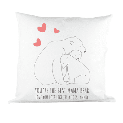 Personalised The Best Mama Bear Cushion Cover