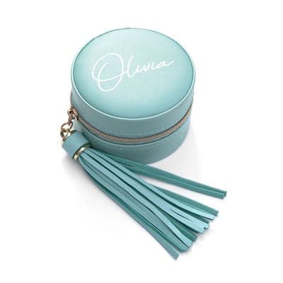 Personalised Turquoise Jewellery Travel Case