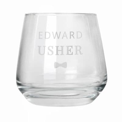 Personalised Usher Glass Tumbler