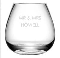 Personalised Vase LSA Glass Hand Made