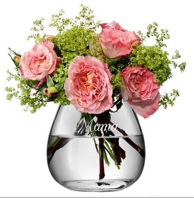 Personalised Vase LSA Glass Hand Made