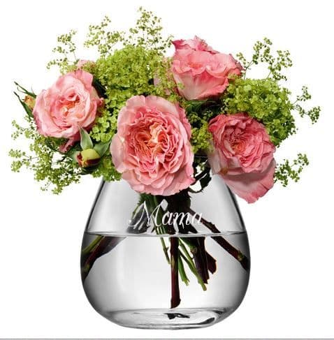 Personalised Vase LSA Glass Hand Made