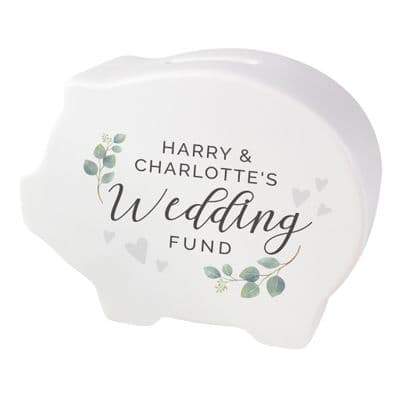 Personalised Wedding Fund Piggy Bank