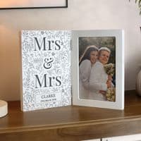 Personalised Wedding Wooden Hinged Photo Frame