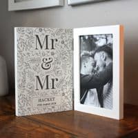 Personalised Wedding Wooden Hinged Photo Frame