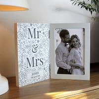 Personalised Wedding Wooden Hinged Photo Frame