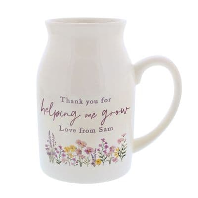Personalised Wild Flowers Jug Vase