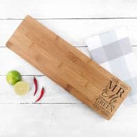 Personalised Wooden Couples Serving Board