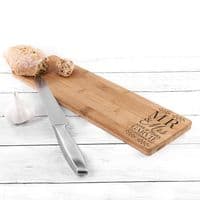 Personalised Wooden Couples Serving Board