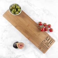 Personalised Wooden Couples Serving Board