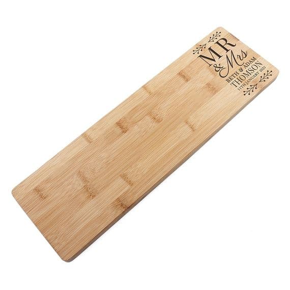 Personalised Wooden Couples Serving Board