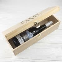Personalised Wooden Name In Heart Couples Wine Box
