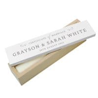 Personalised Wooden Wedding Certificate Holder