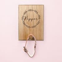 Personalised Wooden Wreath Peg Hook