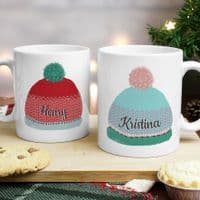 Personalised Wooly Hats Mug Set