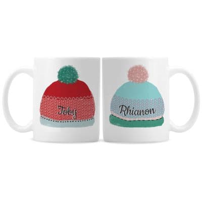 Personalised Wooly Hats Mug Set