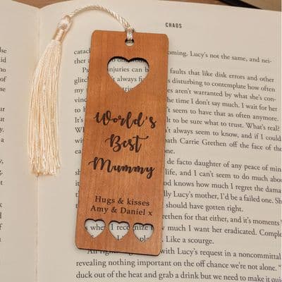 Personalised Worlds Best Cherrywood Bookmark