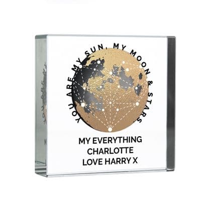 Personalised You Are My Sun & Moon Crystal Token