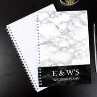 PersonalisedMarble Effect A5 Notebook
