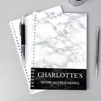 PersonalisedMarble Effect A5 Notebook