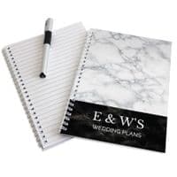 PersonalisedMarble Effect A5 Notebook