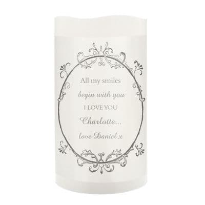 Personlised  Ornate LED Candle